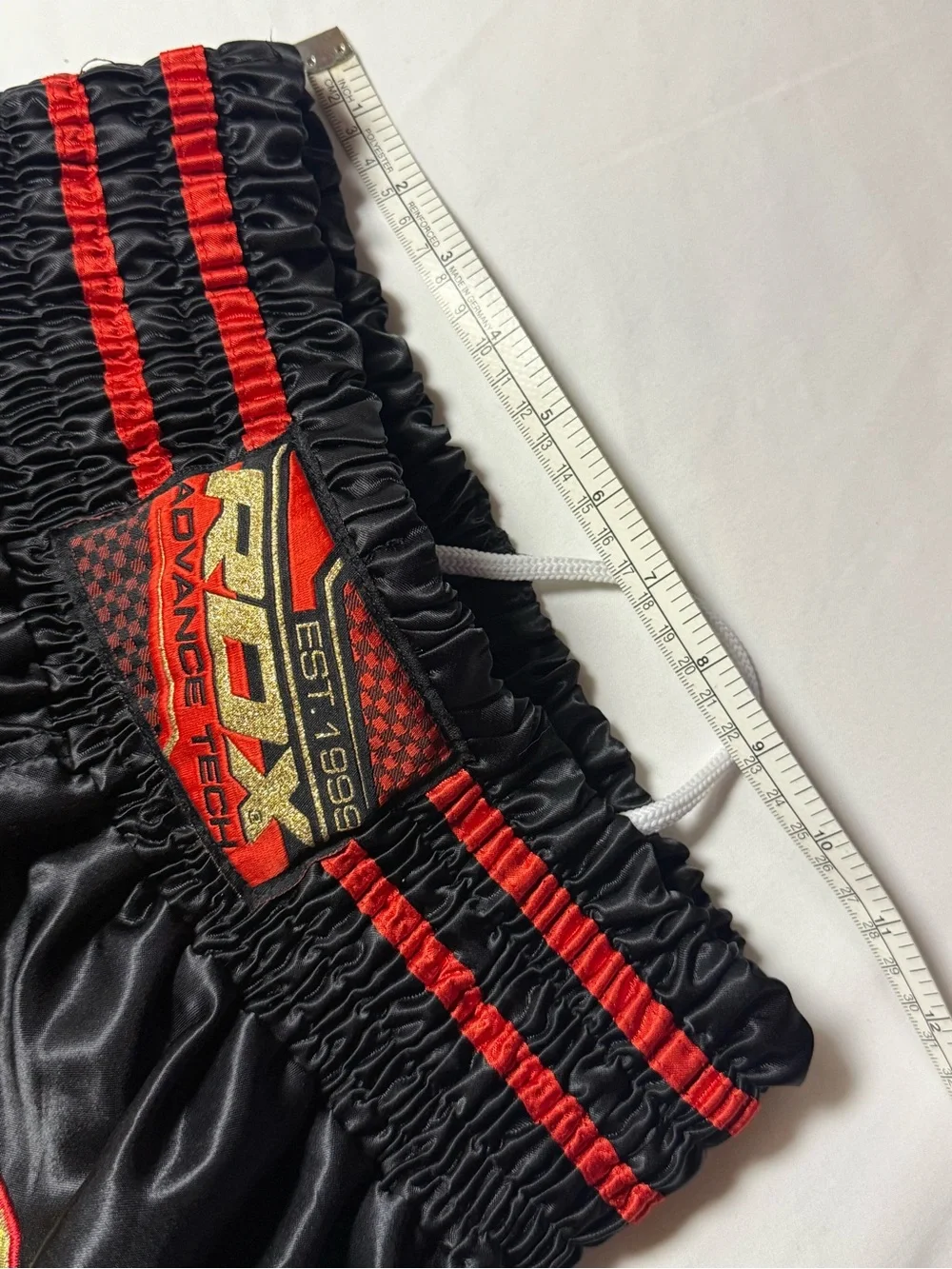 Kids Black & Red Flame-Trimmed Athletic Shorts